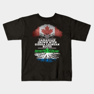 Canadian Grown With Sierra Leonean Roots - Gift for Sierra Leonean With Roots From Sierra Leone Kids T-Shirt